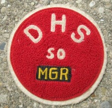 1960's Letterman Jacket Round Patch Decatur Il. Running Reds Baseball DHS SO MNG