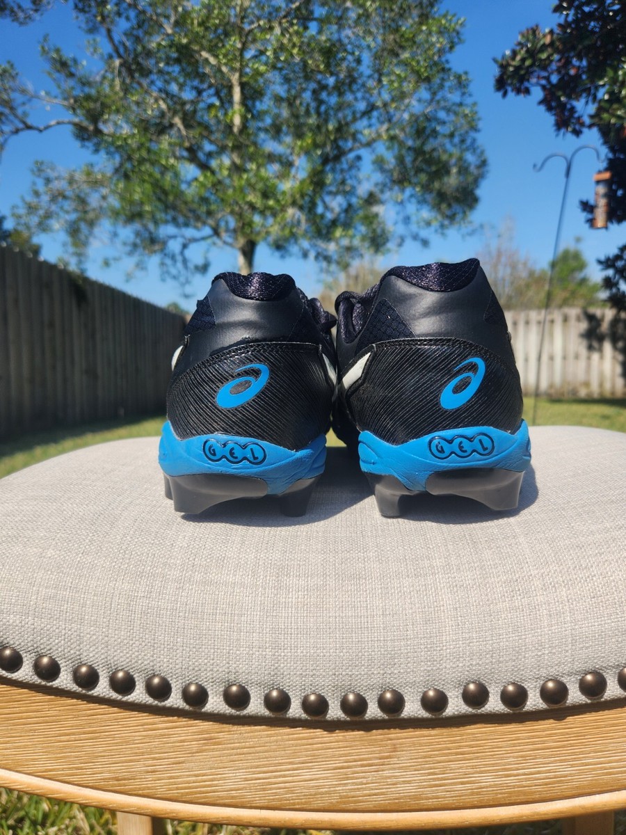 MENS Asics GEL-LETHAL 18 Black/ Blue size11.5 football cleat  display picture 2