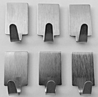 6 Handtuchhalter Edelstahl Wandhaken Eckig Klebehaken Haken Handtuchhaken