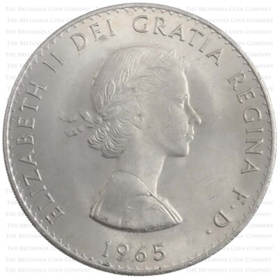 1965 CHURCHILL COMMEMORATIVE CROWN QUEEN ELIZABETH II UNCASED