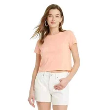 Universal Thread Women's  Shrunken Short Sleeve Crewneck T-Shirt Size XL