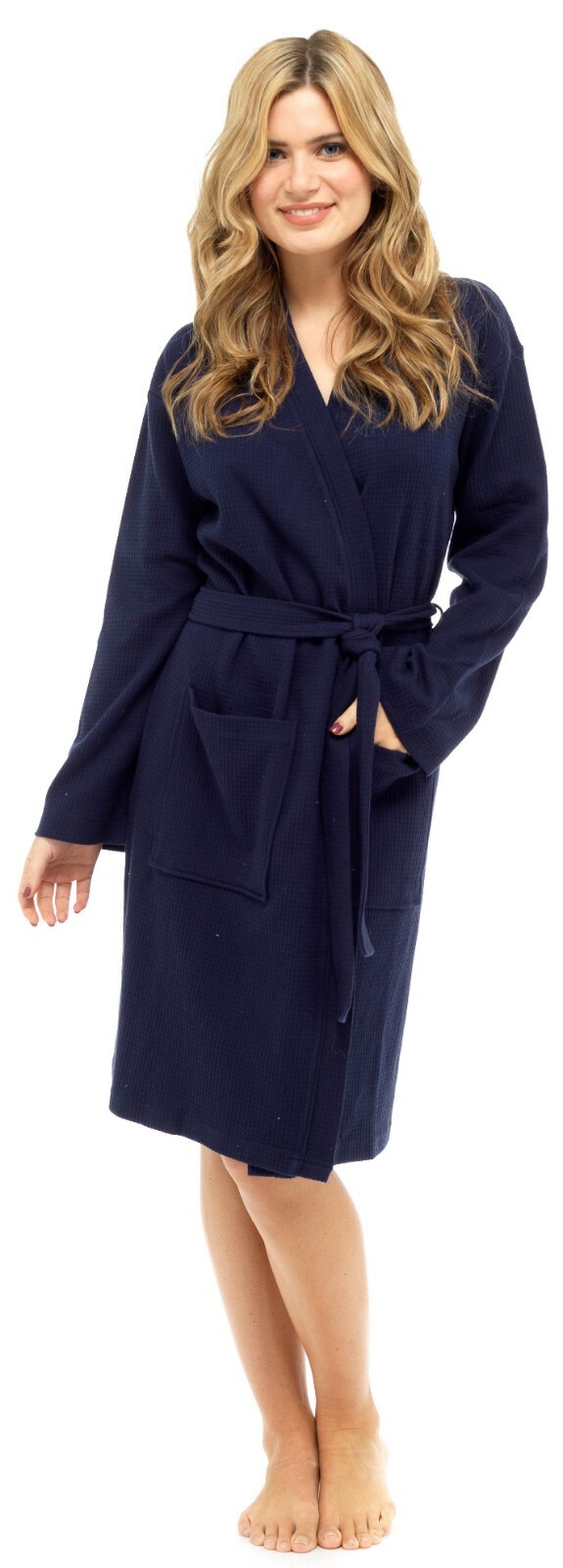 Ladies Kimono Lightweight Waffle Bath Robe Cotton Spa Dressing Gown eBay