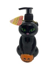 Halloween BLACK CAT Maison De Base Candy Corn Hand Soap Dispenser NWT