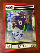 Justin Jefferson 2022 Panini Red Zone Auto 12/20 Autograph
