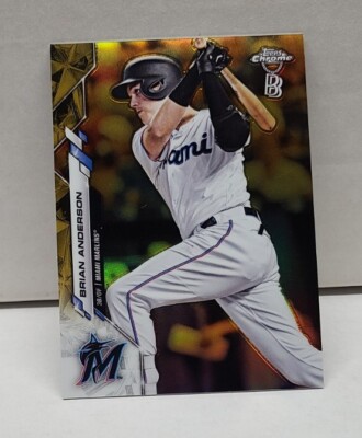 BRIAN ANDERSON 2020 Topps Chrome Ben Baller GOLD REFRACTOR /50 ~ MARLINS