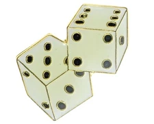 Rolling Dice Poker Gaming Hat or Lapel Pin AK615 F3D20Q
