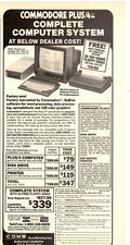 1986 Print Ad COMB Direct Marketing Commodore Plus/4 Complete Computer System