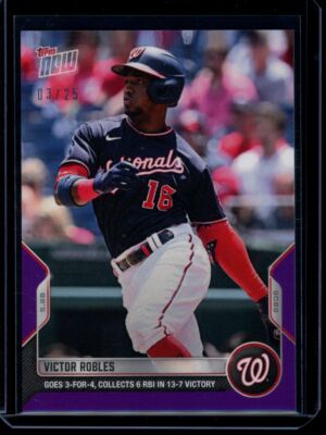 2022 Topps Now #250 Victor Robles Purple Parallel Card #d 3/25