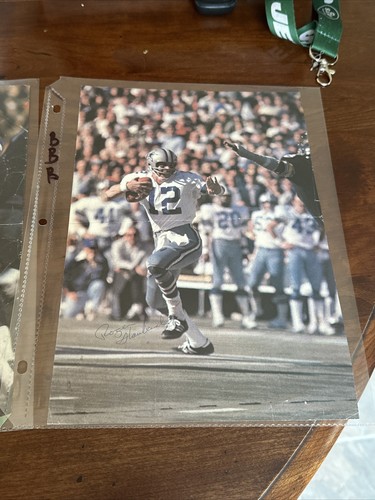 Terry Bradshaw Roger Staubach & Fran tar Signed Autographed 8x10 Paper VINTAGE - Picture 9 of 13