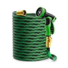 Garden Hose 100 ft, Non-Expandable Water Hose with 10 Function Nozz... Fast Ship