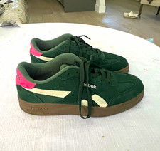 Reebok Green White Pink Low Top Lace Up Gum Rubber Sole Sneakers Men's US 8.5