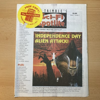 Sci-fi Spotlight Volume 1 number 4 Independence Day Alien Attack Cover 20th Fox 