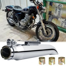 For Suzuki GZ250 GZ125 1.5"-2" Chrome Motorcycle Exhaust Pipe Slip-On Muffler