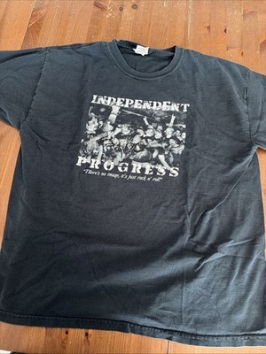 Independent Progress HardCore Punk Band Shirt Slight Fade Size XL, On Gilden Tag