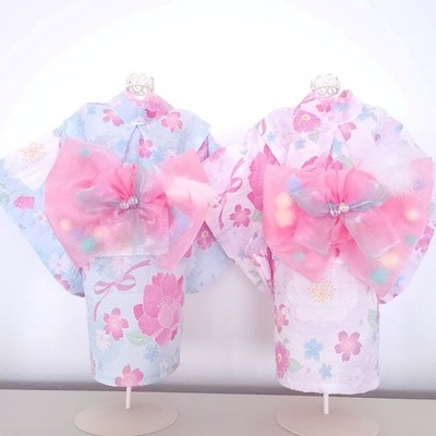 Pet Yukata ''Casharot'' 2-Way Dress & Yukata (Pink) for Dogs/Cats
