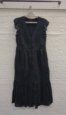 New Quince 100% Organic Cotton Poplin Tiered Maxi Dress Women's Size Large