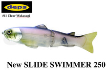 deps new slide swimmer 250 ss swimbait glidebait fishing lure #11 Clear Wakasagi