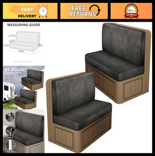 Stretch Leather Look RV Dinette Cushion Covers - Slipcovers for Travel Trailer C