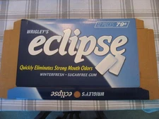 Wrigley's Eclipse Winterfresh Sugarfree Gum Cardboard Store Display -Unassembled