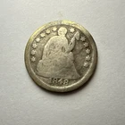 1848 Seated Liberty Dime Circulated Silver 10C Coin Uncertified United States