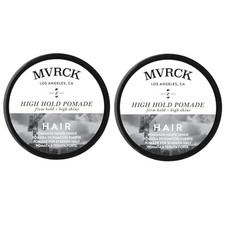 2 Pack High Hold Pomade, High Shine, For All Hair Types, 6 Ounce