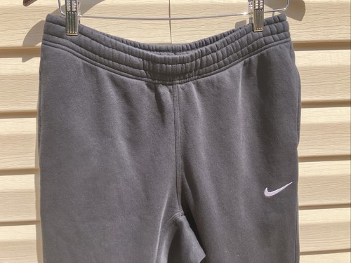 Nike Joggers Mens Medium Black Fleece Sweatpants Tapered Athletic Gym Logo - Picture 2 of 6