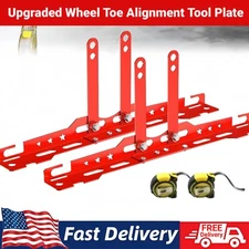 Upgraded Wheel Alignment Tool Kit, Toe Alignment Tool Plates with Extension Arms