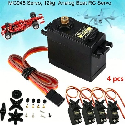4× MG945 Digital Servo 55g Metall Metallgetriebe 12kg Gear RC Flugzeug Modellbau