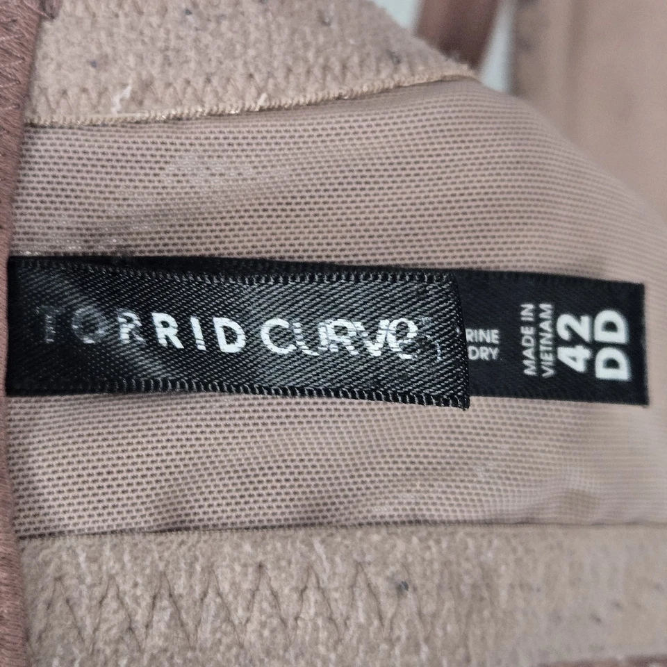 Torrid Curve Women Bra 42DD Pink Floral Push Up Plunge Underwired - Image 4 of 4