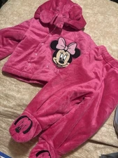 Disney Baby Minnie Mouse Baby Bunting Plush Snow Suit 12 Months