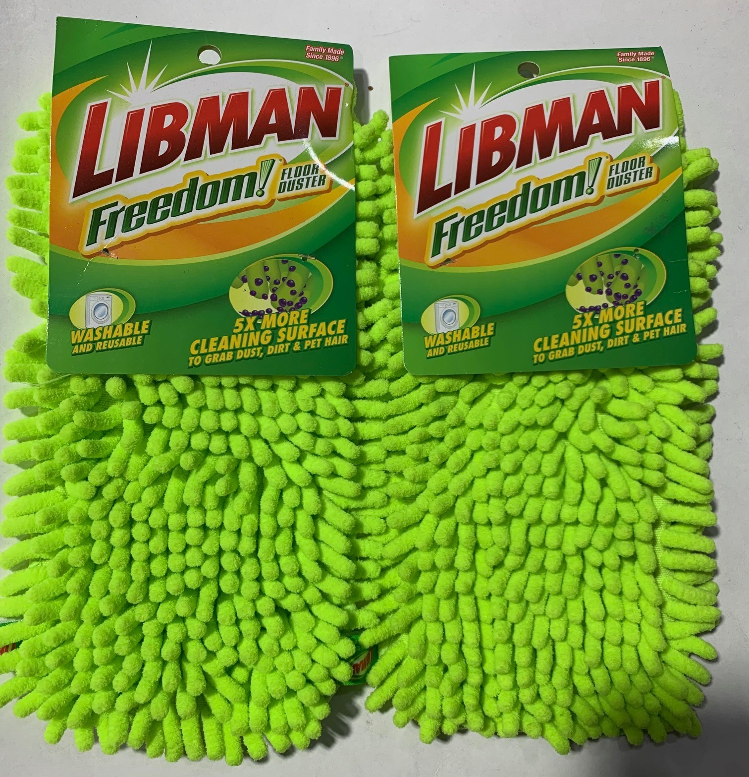 Libman Freedom Floor Duster Microfiber Fingers Cleaning Pads (Pack of 2)
