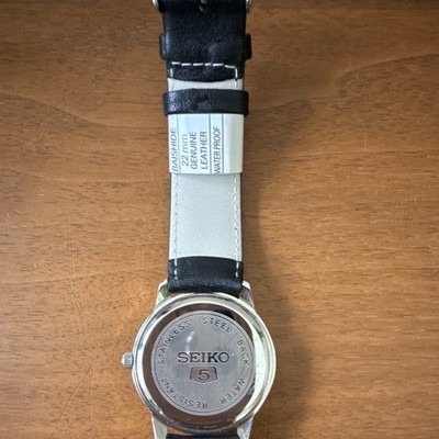 Seiko Presage Quartz Men's Black Leather Analog Wristwatch, Date