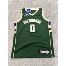 Nike Milwaukee Bucks Damian Lillard 0 Icon Edition Swingman Jersey women M 10-12