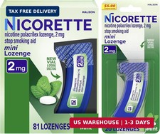 Nicorette 2 mg Mini Nicotine Lozenges to Help Stop Smoking - Mint Flavored Stop