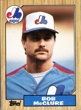 1987 Topps Bob McClure 707 Montreal Expos Pitcher MLB Baseball Card Wood Border