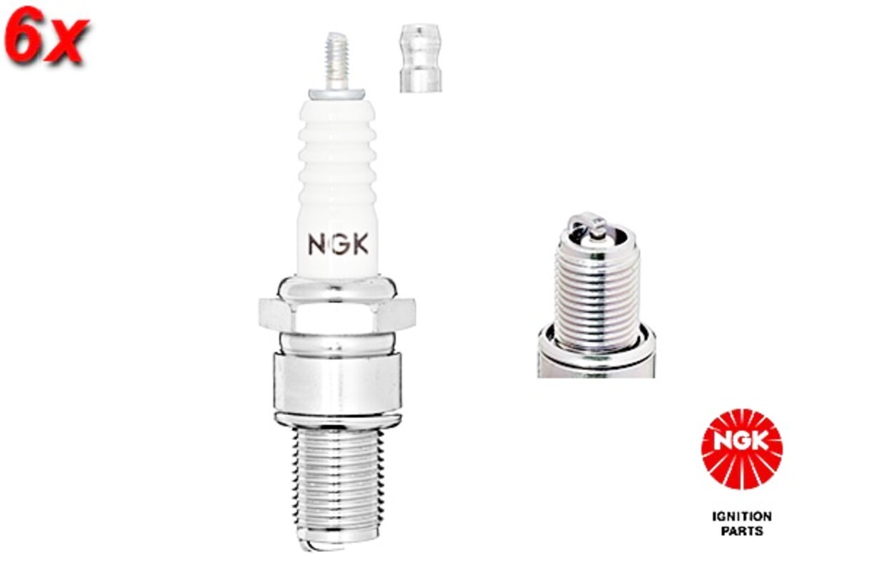 NGK 6x Spark Plug For ALFA ROMEO 164 AUDI 80 BMW FIAT 850 NSU 52-93 041918110