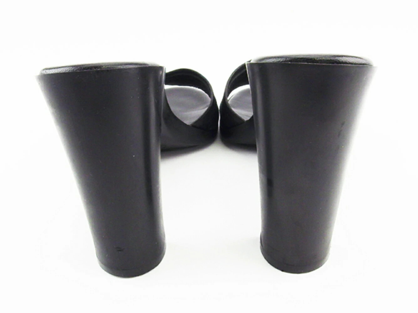 GUCCI Sandals GG Canvas #36C Chky Heel Black Men's Brand High Brand Vintage thumbnail 3