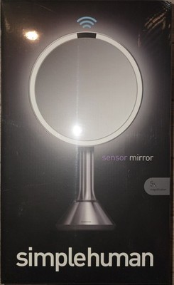 SimpleHuman 8'' Sensor Vanity Mirror ST3052 Touch Control Brightness Round #TD3