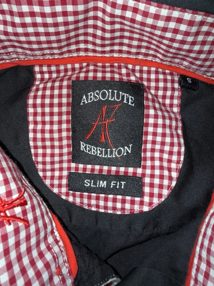 Camisa negra Absolute Rebellion para hombre pequeña ajustada bordada Polo Team Italia Foto 4 de 4
