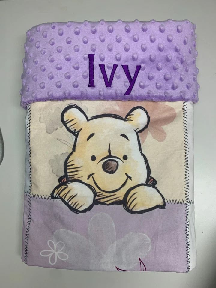 Winnie the pooh and friends Baby Blanket Personalised, choice of backing colour - image 3 of 4