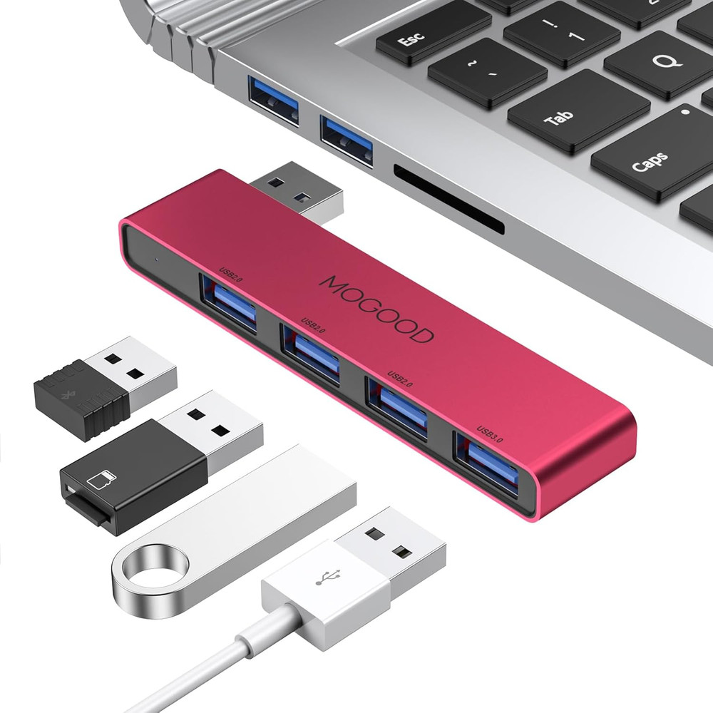 MOGOOD USB Hub 3.1 - USB Port Splitter & Expander for Laptop, Xbox, Flash Drive,