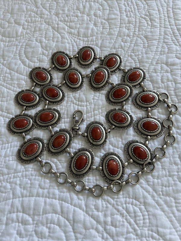 Women’s  Navajo Style Concho Belt, Size M, 32”-36” Adjustable