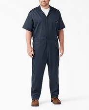 2 Dickies Mens Short Sleeve Coveralls Work Wear Uniform - flex - Large Regular