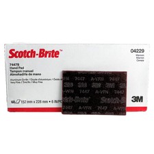 Scotch-brite 7447b General Purpose Hand Pad 6 In. X 9 In. Maroon Bulk 60box