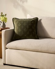 Chris Loves Julia Darla Collection PCJ0025 Olive 18'' x 18'' Cover Only Pillow