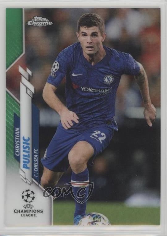 2019-20 Topps Chrome UCL Green Refractor /99 Christian Pulisic #47 e3f