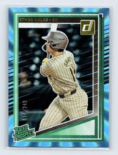 Ethan Salas San Diego Padres 2025 Donruss #199 Carolina Blue Laser #/249