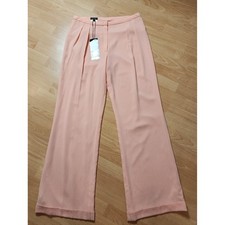NWT Escada EU 40 US 10 Trilby Pleat Cuffed Dress Pants Guava Peachy Pink Lined
