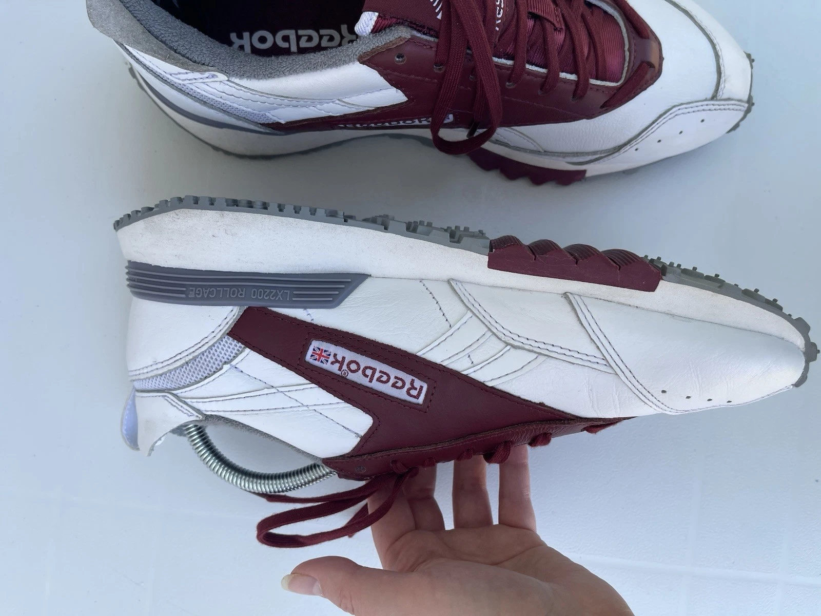 Sneakers Mountain Research x Reebok LX2200 bordeaux grigio rare Collab UK 8 EU 42