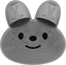 Foot Scrubber Matt for Shower Floor with Non-Slip Suction Cups, Silicone Foot Sc